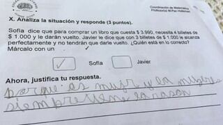 “Las mujeres siempre tienen la razón”, la respuesta de un niño a un problema matemático que se hizo viral en redes 