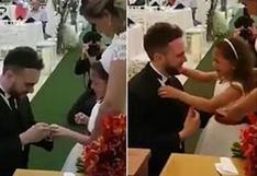 Este novio aprovechó su boda para pedirle algo especial a su hijastra
