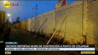 Vecinos denuncian riesgo por posible colapso de muro del Instituto Nacional de Salud