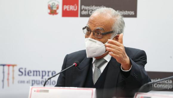 El primer ministro, Aníbal Torres, anunció un proyecto de ley para castigar la difusión de información de investigaciones penales en su etapa preliminar | Foto: PCM