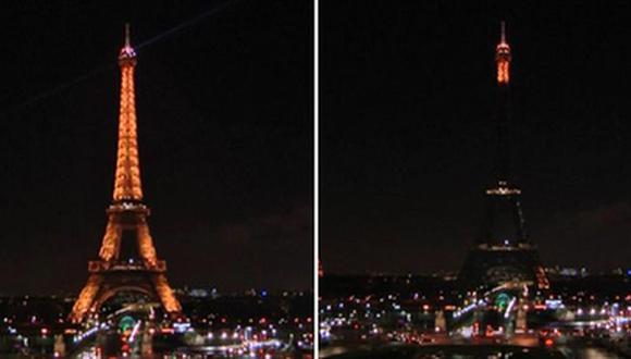 Charlie Hebdo: La Torre Eiffel se apagó por las víctimas