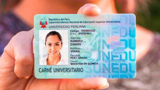 Sunedu: ¿hasta cuándo tendrán vigencia los carnés universitarios de 2019?