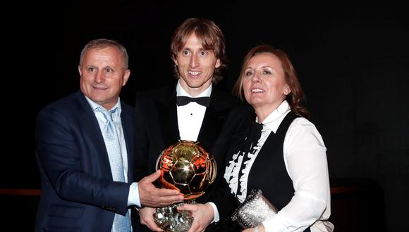 Luka Modric asisitió a la gala del Balón de Oro con su familia. | Foto: Reuters