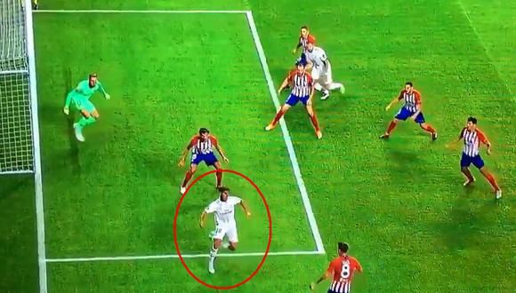 Real Madrid vs. Atlético de Madrid: Asensio y el lujoso taconazo que salvó Oblak sobre la línea. (Foto: Captura de video)