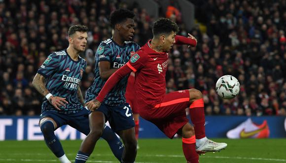 Liverpool vs. Arsenal EN VIVO EN DIRECTO ONLINE se enfrentan este jueves 13 de enero por la primera semifinal de la Carabao Cup. Foto: AFP