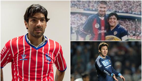 Sebastián Abreu contó detalles de sus intercambios de camiseta con Messi y Maradona. (Fotos: AFP / Archivo personal)
