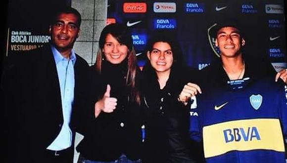 Neymar causa furor en Twitter por posar con camiseta de Boca
