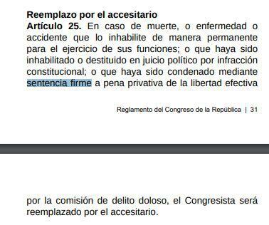 Reglamento del Congreso de la República.