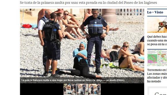 La decisi&oacute;n de Francia de prohibir el burkini a los visitantes musulmanes ha generado pol&eacute;mica en todo el mundo. (Captura de pantalla: lavanguardia.com)