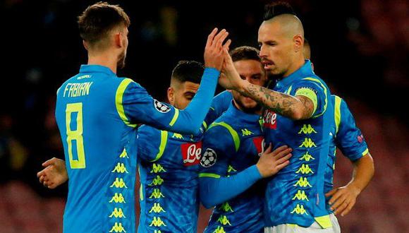 PSG vs. Napoli: Dries Mertens y Hamsik marcaron para los italianos por la fecha 5 del Grupo C de la Champions League (Foto: Reuters).
