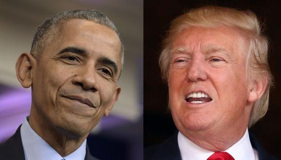 Barack Obama, presidente saliente de EE.UU., y Donald Trump, mandatario electo. (Foto: Agencias)