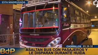 Chorrillos: disparan contra bus al no poder robar a pasajeros de la unidad | VIDEO