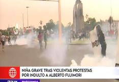 Indulto a Alberto Fujimori: niña quedó grave durante las protestas
