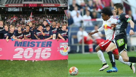 Red Bull Salzburg de Yordy Reyna se coronó campeón de Austria