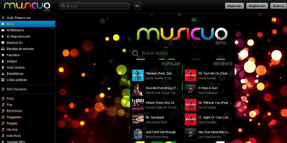 Musicuo es un reproductor de música online en tecnologías web y un catálogo musical alojado en servidores. (Foto: Captura)