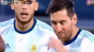 “¿Vas vos?”: la sorpresiva pregunta de Ocampos a Messi antes de penal ante Ecuador | VIDEO