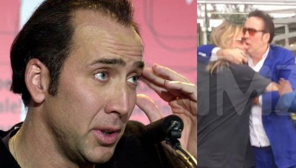 Nicolas Cage fue captado forcejeando con Vince Neil [VIDEO]