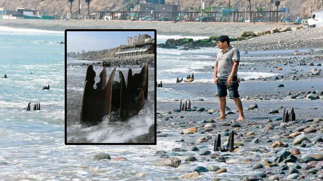 Barranco: fierros enterrados en playa son riesgo para bañistas - 1