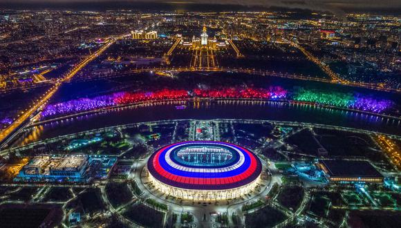Luzhnikí: Ubicado en el centro de la capital rusa, Luzhnikí es la casa de la selección local. Después de su remodelación, tiene un aforo de 80 mil espectadores. Sede de las finales de la Copa UEFA (1999) y Champions League (2008), este recinto será el escenario principal del Mundial: Se jugará el primer y último partido ahí.  (Foto: AFP)