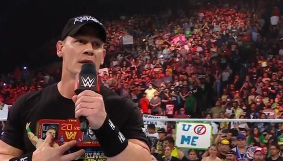 John Cena dio un emotivo discurso por sus 20 años de trayectoria. (Foto: Captura)