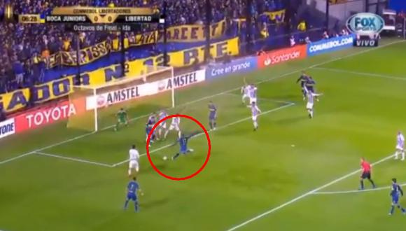 Boca Juniors vs. Libertad: el gol de 'Wanchope' Ábila para el 1-0. (Foto: captura)