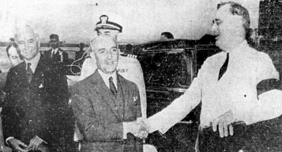 El presidente Manuel Prado es recibido por su homólogo de Estados Unidos Franklin Roosevelt. (Foto: GEC Archivo Histórico)