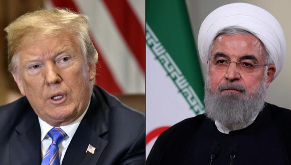 El presidente de Estados Unidos, Donald Trump, y su homólogo de Irán, Hassan Rouhani. (Foto: AFP).