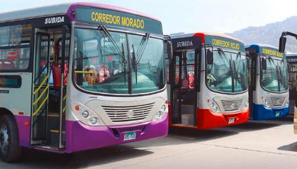 Las tarifas en corredores complementarios variarán desde este 11 de mayo. (Foto: Municipalidad de Lima)