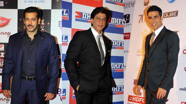 Salman Khan, Shah Rukh Khan y Akshay Kumar completan la lista de los actores mejores pagados, según la revista Forbes. (Foto: Agencias)