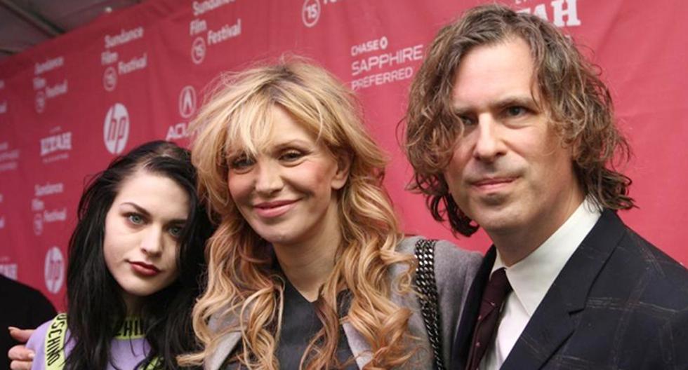 Frances Bean Cobain, Courtney Love y Brett Morgen en el estreno en Sundance. (Foto:Difusión)