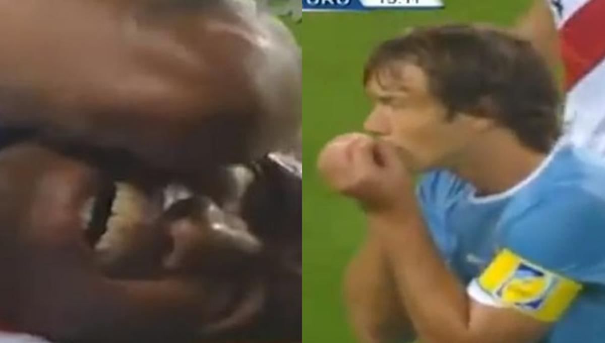 Farfán sufre la dureza de Diego Lugano. (Captura: YouTube)