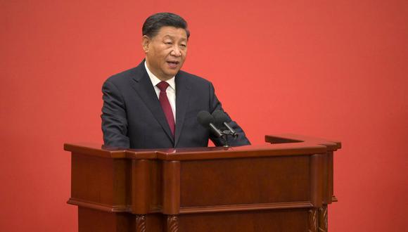 El presidente de China, Xi Jinping, en una ceremonia del Partido Comunista de China, en Beijing el 23 de octubre de 2022. (Foto de WANG Zhao / AFP)