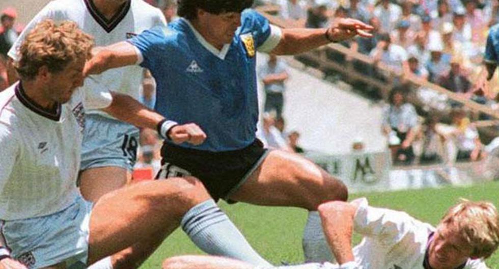 Diego Maradona metió dos goles contra Inglaterra en el Mundial 1986 | Foto: EFE