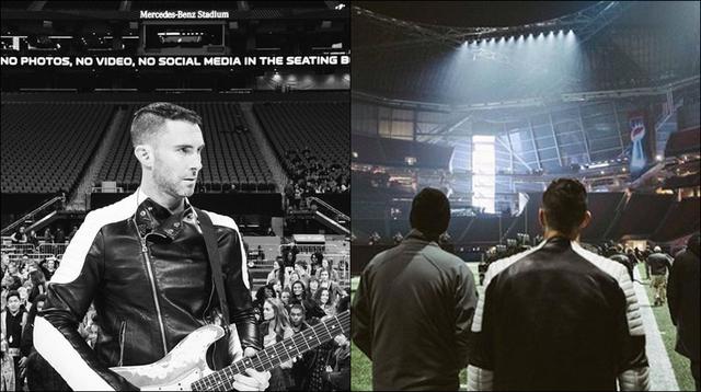Maroon 5 se prepara para su presentación en el Super Bowl 2019. (Foto: Instagram)