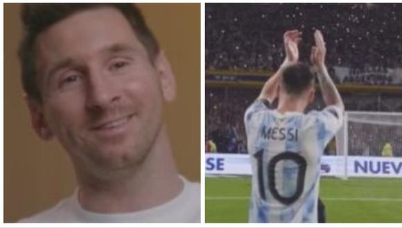 Lionel Messi se emocionó al recordar la ovación en La Bombonera. (Captura: Netflix)