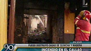 Incendio en el Callao destruyó dos casonas cerca al Real Felipe