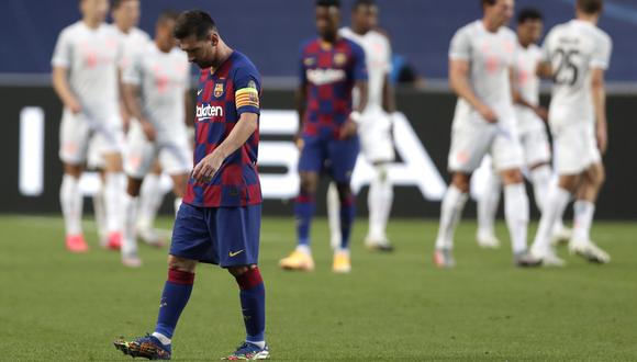Con Messi, Barcelona sufrió ante Bayern su peor derrota histórica por Champions. (Foto: AFP)