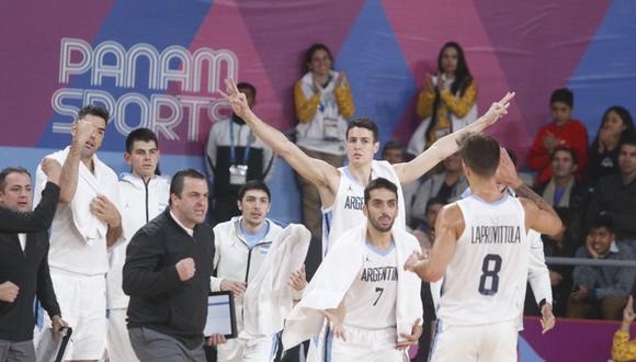 Argentina venció a los Estados Unidos por 114 a 75 por semifinales del básquet masculino de los Juegos Panamericanos Lima 2019 en el Coliseo Eduardo Dibós. (Foto: CABB)