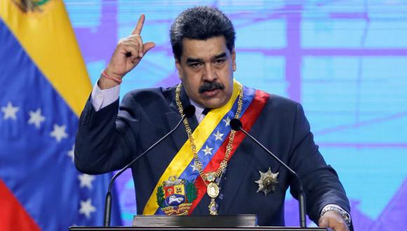 El presidente de Venezuela, Nicolás Maduro, habla durante una ceremonia de apertura del nuevo período judicial en Caracas, Venezuela, el 22 de enero de 2021. (REUTERS / Manaure Quintero).