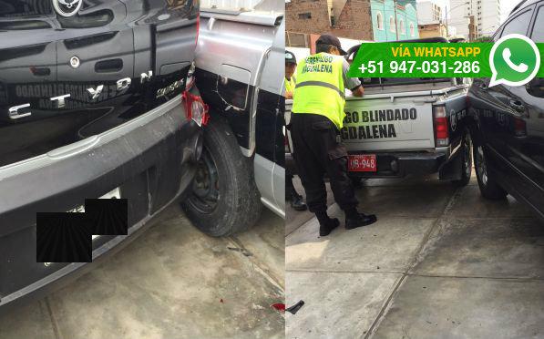 Magdalena: camioneta de serenazgo chocó contra auto de vecina - 1