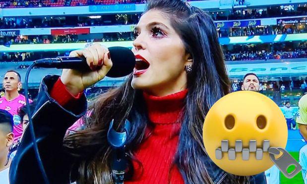 Ana Bárbara se presentó en la previa del América vs. Cruz Azul, lo cual desató divertidos memes tras un error en su interpretación (Foto: Facebook / Twitter)