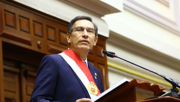 Martín Vizcarra anunció durante su mensaje a la nación del 28 de julio de 2019 el proyecto de reforma constitucional para adelantar las elecciones al 2020. (Foto: Congreso)