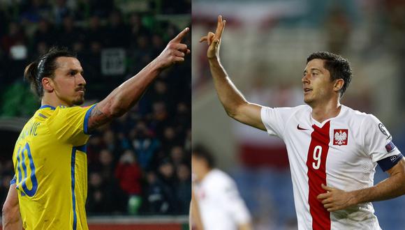 Zlatan ha jugado dos mundiales y Lewandowski solo uno. (Fotos: AFP)
