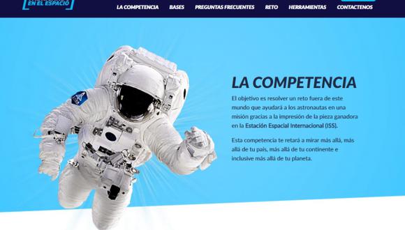 El diseño del equipo vencedor será impreso en 3D en la Estación Espacial Internacional.(El Comercio)