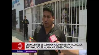 Lima: ladrones desactivan alarma y roban spa 