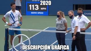 Djokovic descalificado del US Open: memes se burlan de la eliminación del serbio | FOTOS