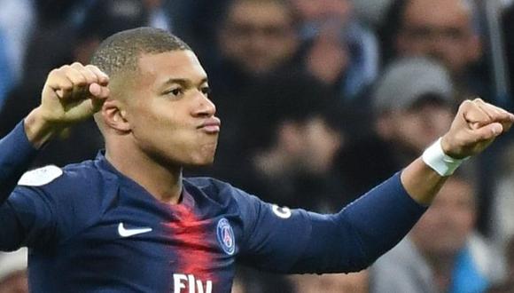 Solo le bastaron tres minutos en cancha a Kylian Mbappé para anotar el 1-0 sobre el Olympique Marsella. El '7' del PSG, a pura velocidad, dejó regado a un rival y definió con total tranquilidad. (Foto: AFP)