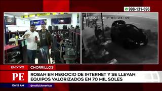 Chorrillos: asaltan en negocio de internet y se llevan equipos valorizados en S/ 70 mil | VIDEO