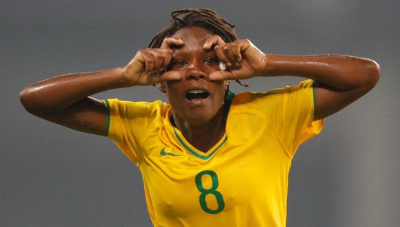La brasileña Miraildes Maciel Mota, 'Formiga', jugó en la victoria de Brasil sobre Jamaica (3-0) y se convirtió en una futbolista leyenda. (Foto: Reuters)