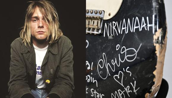 Guitarra destrozada por el líder de Nirvana fue subastada en más de medio millón de dólares. (Foto: EFE / AFP)
